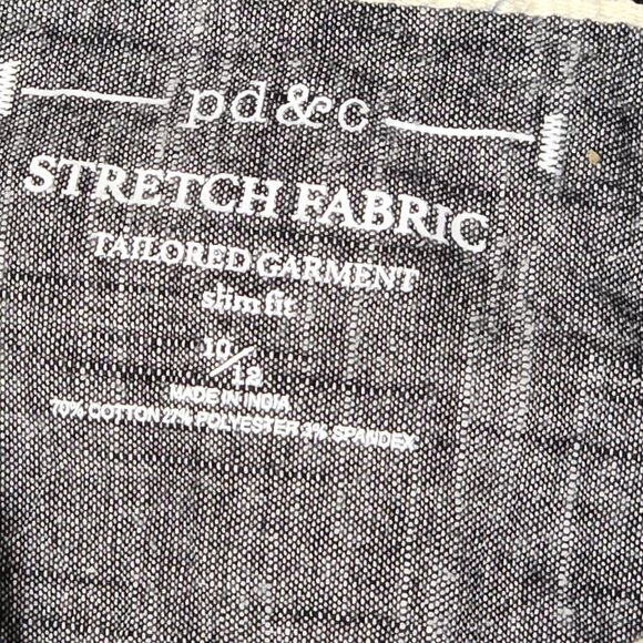 pd & c Big Boy Short Sleeves Button Down Blue Stretch Shirt Size 10/12 - Picture 5 of 7